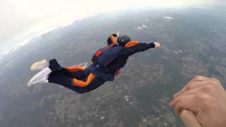 Scott on his aff course and on his level 5 skydive with www.learnskydiving.co.uk