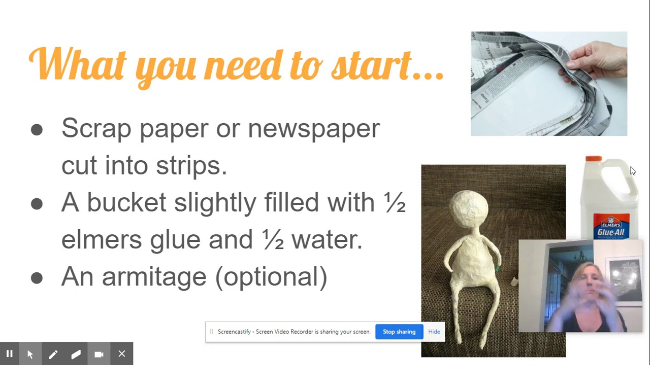 Papier Mache in 3-D Art Class