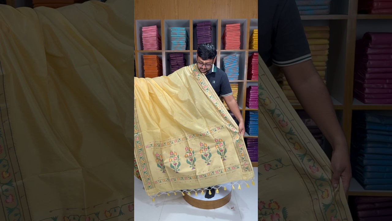 Soft Tussar Silk Pastel Paithani Saree