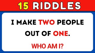 Only a Genius Can Solve These 15 Riddles 🧠✅ Brain Teasers & Riddle Quiz 🧩