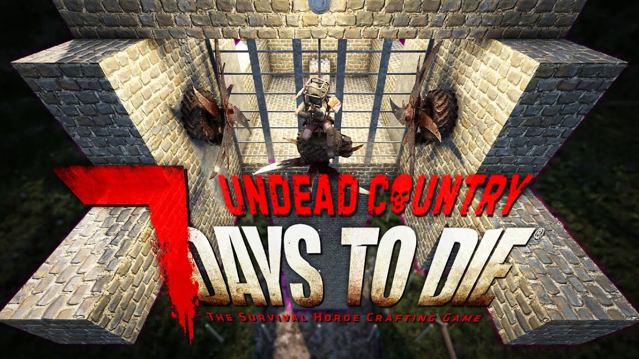 【7DTDMOD】ゾンビがダメージを受けるとループする”落とし穴拠点”の制作を開始！「7 Days to Die UndeadCountry」実況プレイ #19