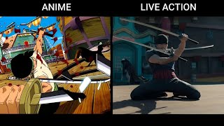 Zoro Vs Mihawk | One Piece - Anime Vs Live Action