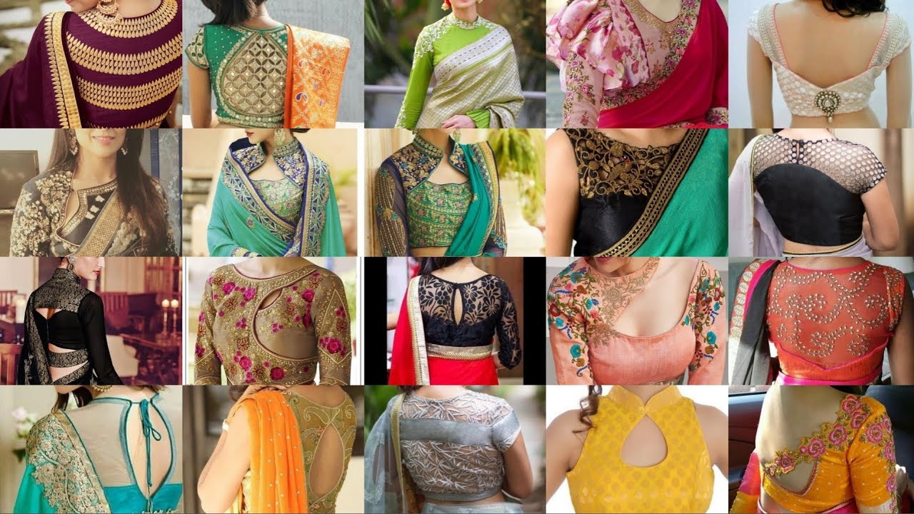 Blouse designs|Silk saree blouses designs/Blouse designs back side # ...