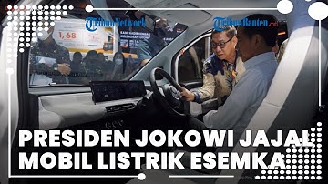 Resmikan Indonesia International Motor Show IIMS 2023, Presiden Jokowi Jajal Mobil Listrik Esemka