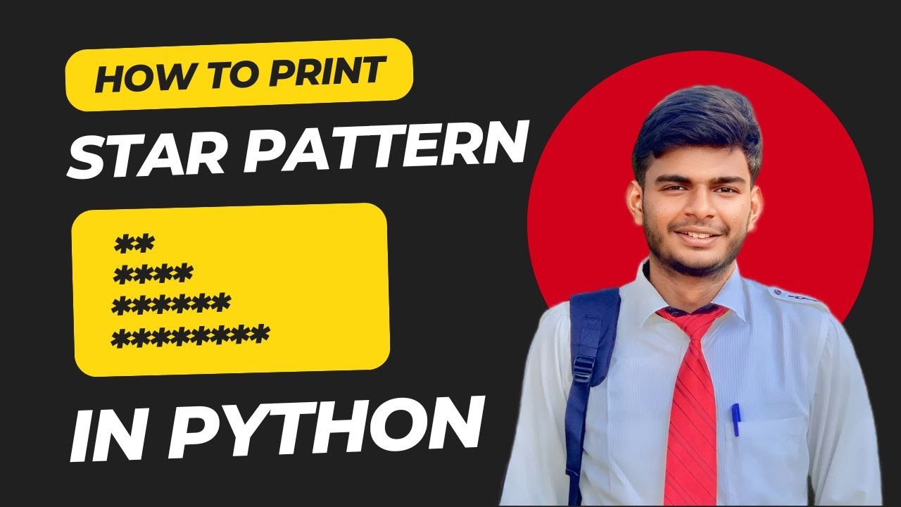 Star Pattern in Python Using For Loop | CodeWithAngel