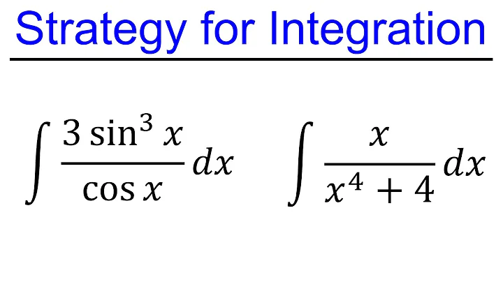 Strategy for Integration - Calculus 2