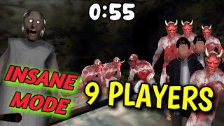 Granny 2 Multiplayer - Speedrun(0:55), 9 Players In Insane Boat Escape