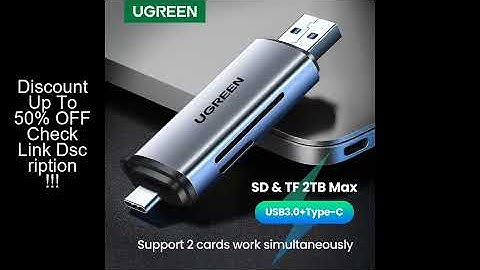 UGREEN Card Reader USB3.0&USB C to SD MicroSD TF Thunderbolt 3 for PC Laptop Accessories Smart Memor
