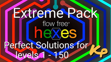 Flow Free Hexes - Extreme Pack - All Perfect Solutions for levels 1 - 150