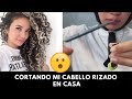 Como cortar el cabello Rizado en capas|Corte en seco vs Corte Húmedo|Corte de pelo rizado en casa