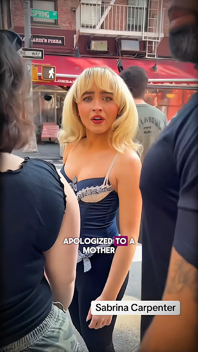 Sabrina Carpenter hilariously apologized to a mom 😂🤣 #trending #tour #singer #funny #shorts #love