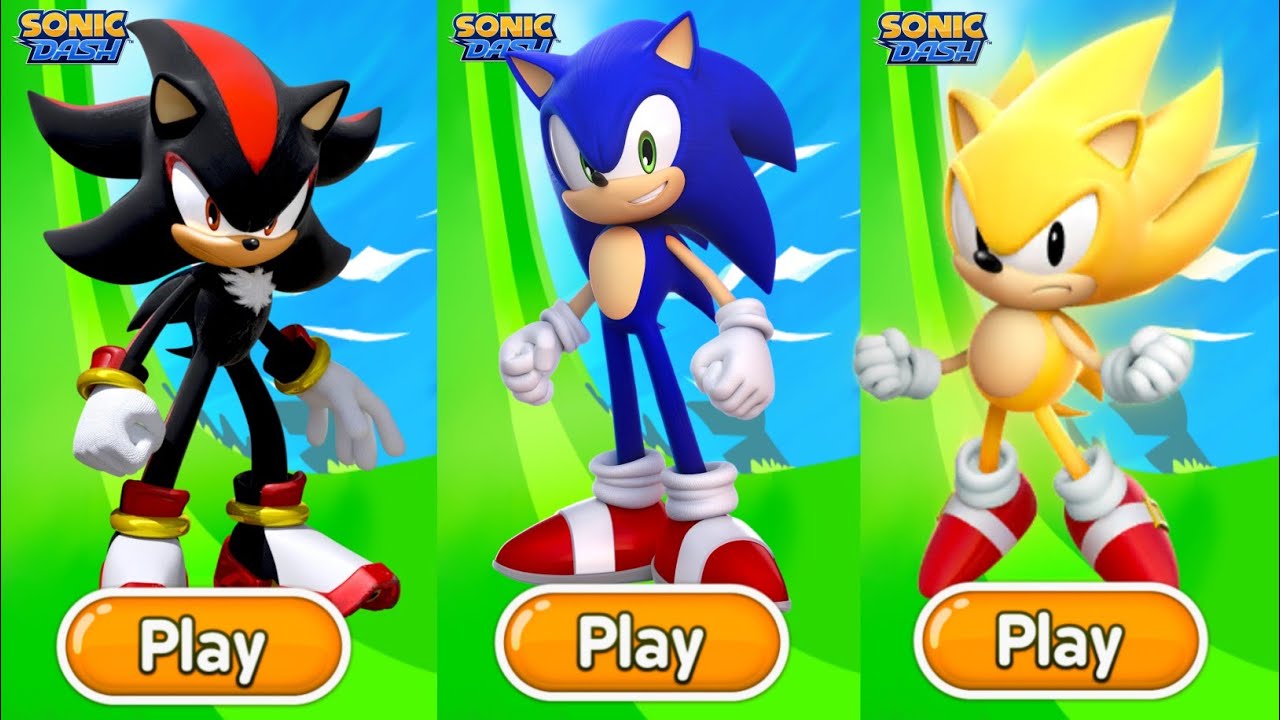 Sonic Dash - Sonic Vs Shadow Vs Classic Sonic Vs All Boss Zazz Egman ...