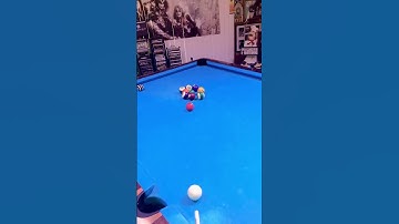 #pool #billiards Here is a great straight pool break shot. Hard hit to land that in the corner.