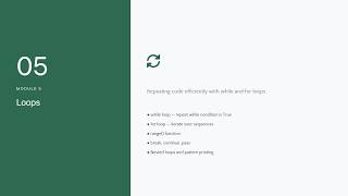 Python Course: Loops (Lecture 3)