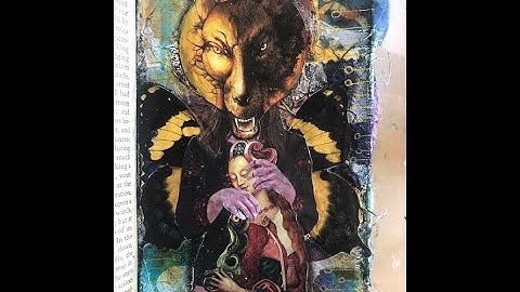 Fabric Background in an Altered Book