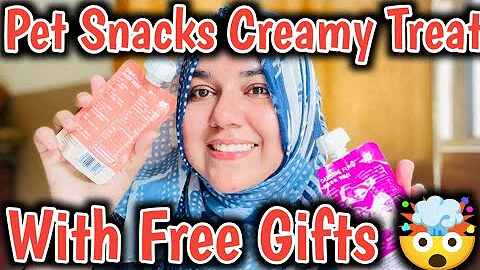 Watch the video about Pet Snacks Tuna Chicken Salman Yolk Cranberry Cat & Kitten Creamy Treat🤯Best Wet Food For Cats