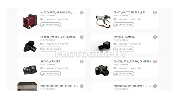 Photography 3D Models Examples from EON