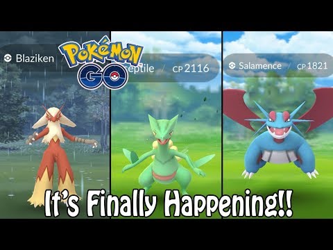 Generation 3 Final Stage Pokemon In The Wild In Pokemon Go Blaziken Sceptile Salamence More Youtube