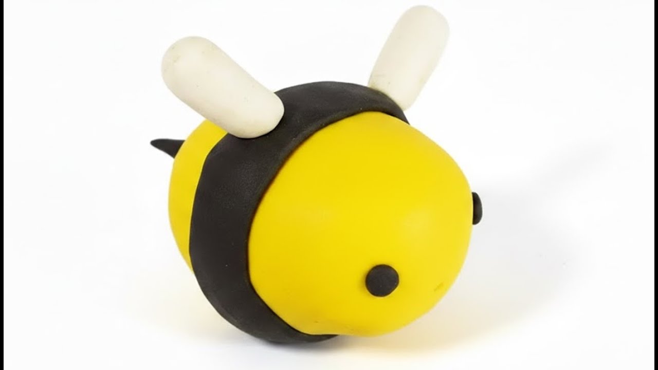 Cómo hacer una abeja de plastilina paso a paso fácil, explicado, arcilla polimérica, abejita
