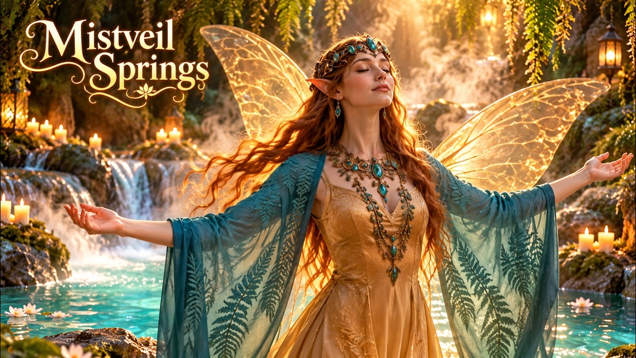 Steam, Candles and Warm Fairy Spring Waters | Relaxing Water Sounds ...