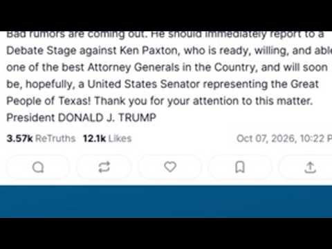 President Donald Trump calls for debate in Texas Senate race