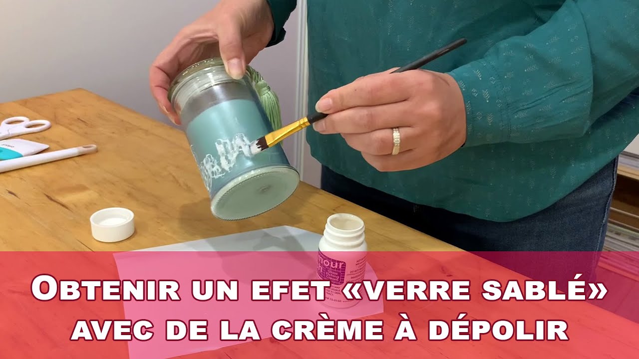 Graver du verre grâce à la crème à dépolir