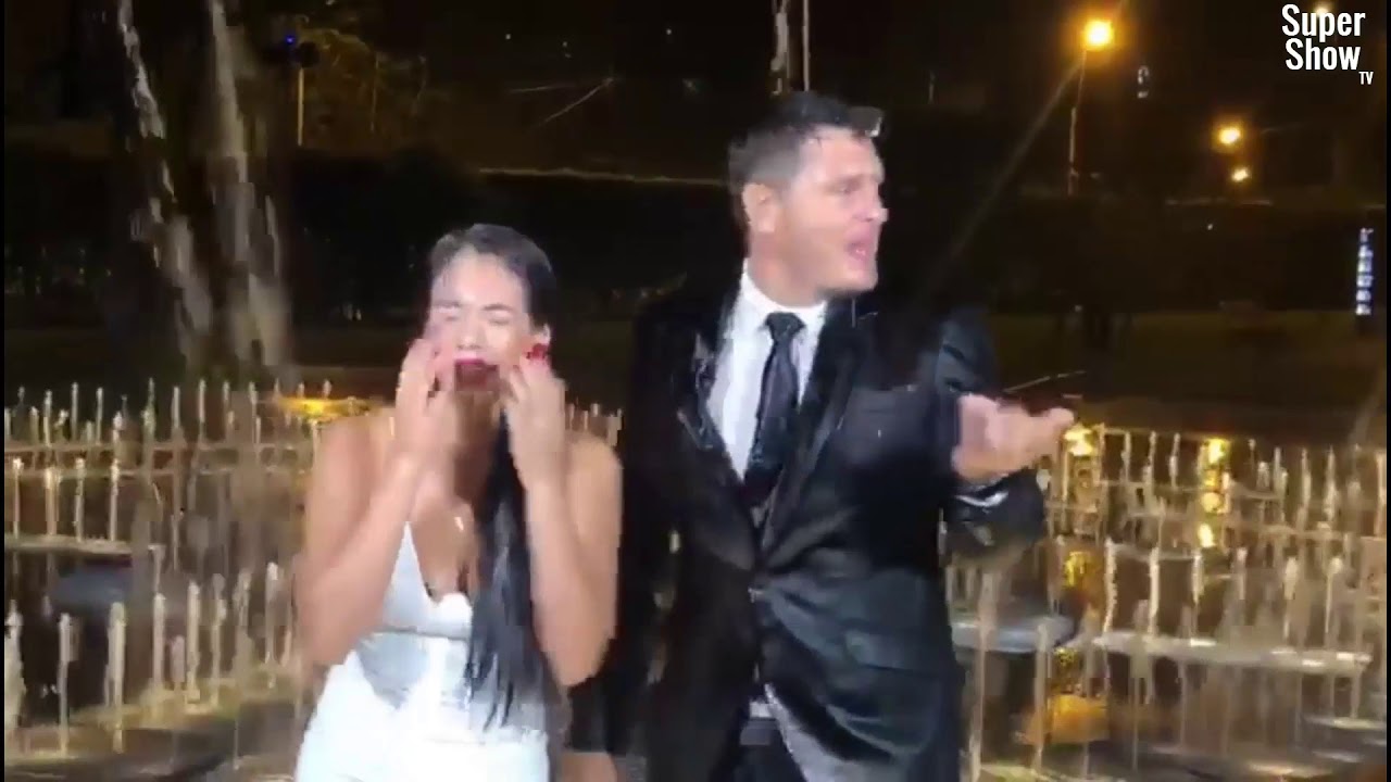 Cristian Rivero le juega broma a Jazmín Pinedo en plena grabación de 