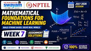 Mathematical Foundations for Machine Learning Week 7 Assignment Answers 2026 | NPTEL July 2026