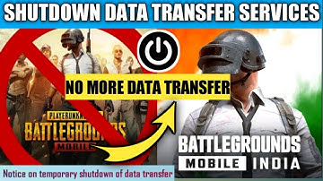 How To Account Data Transfer In Bgmi | Account Data Transfer Shutdown Notice In Bgmi