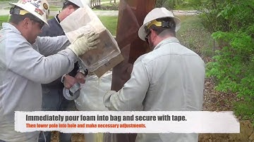 Setting a Utility Pole with Polecrete Stabilizer