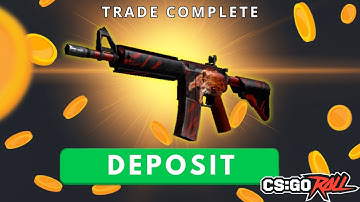 i deposited a M4A4 HOWL on CSGOROLL (i won HUGE)