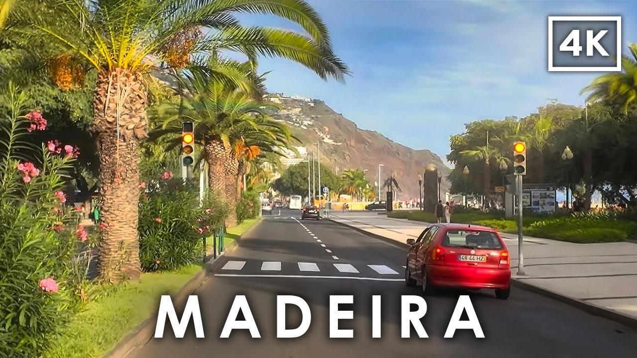 Южное побережье МАДЕЙРЫ 🇵🇹 | 4K живописная поездка от Câmara de Lobos до Фуншала (HDR)