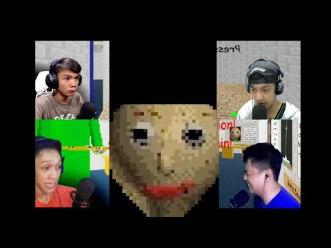 Pinoy Youtubers Reaction To Their First Jumpscare in Baldi Basics (Horror Game)