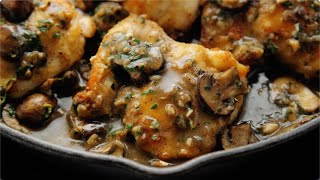 Skillet Mushroom Chicken Thighs