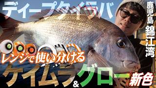 【タイラバ】新色ケイムラ&グロー使い分け完全解説｜ディープタイラバで真鯛連発（鹿児島・錦江湾）