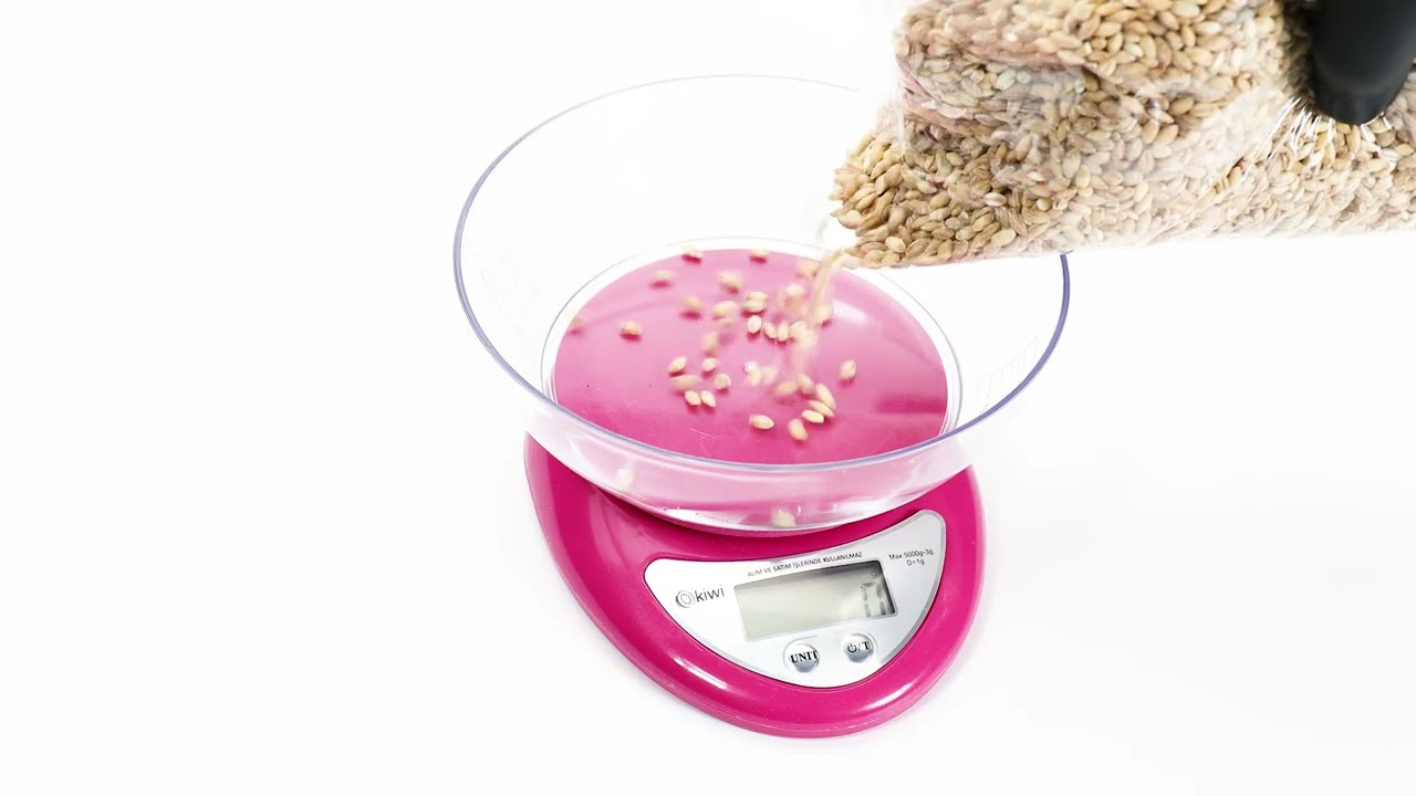 Кухонные весы с чашей 600 мл KIWI KKS-1153, электронные от 2г до 5 кг, точность 1гр.