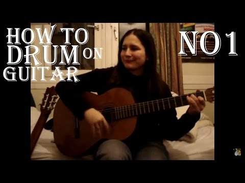 Guitar lesson - drumming on guitar No1