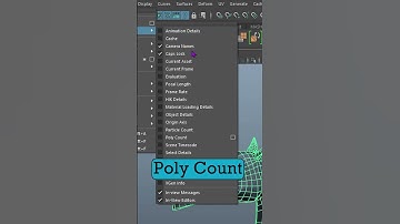 Display Polygon Count In MAYA