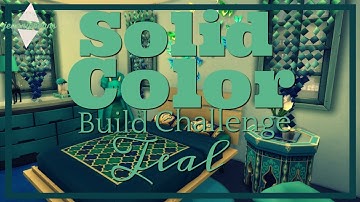 The Sims 4 | Solid Color Build Challenge | TEAL | NO CC