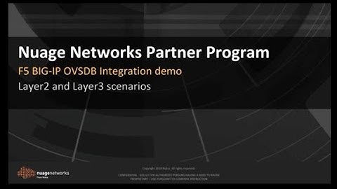 Demo - Nuage Networks VSP Hardware VTEP (OVSDB) Integration with F5 Big-IP