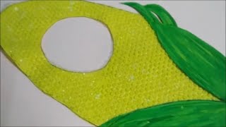 How to make Corn Costume for kids from paper  Fancy dress Costume ideaDIY vegetable Costume