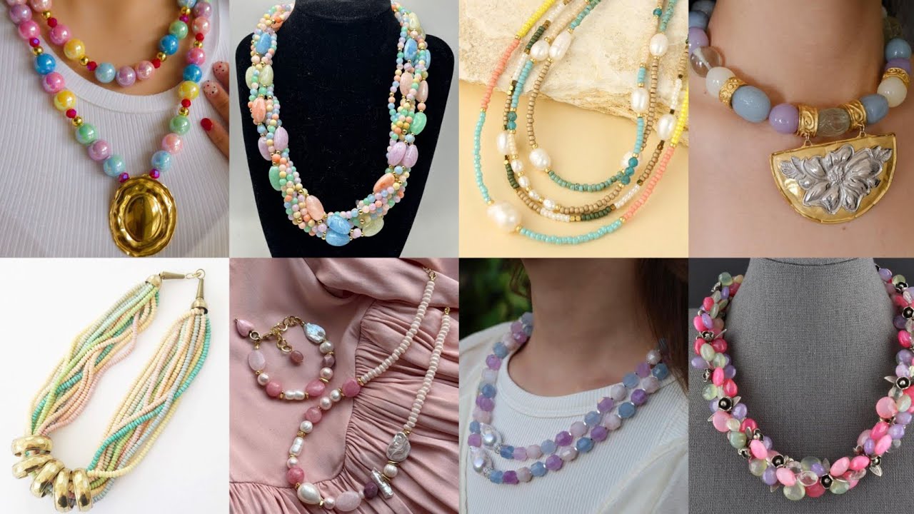 Модные колье пастельных тонов | Современная коллекция в стиле 
