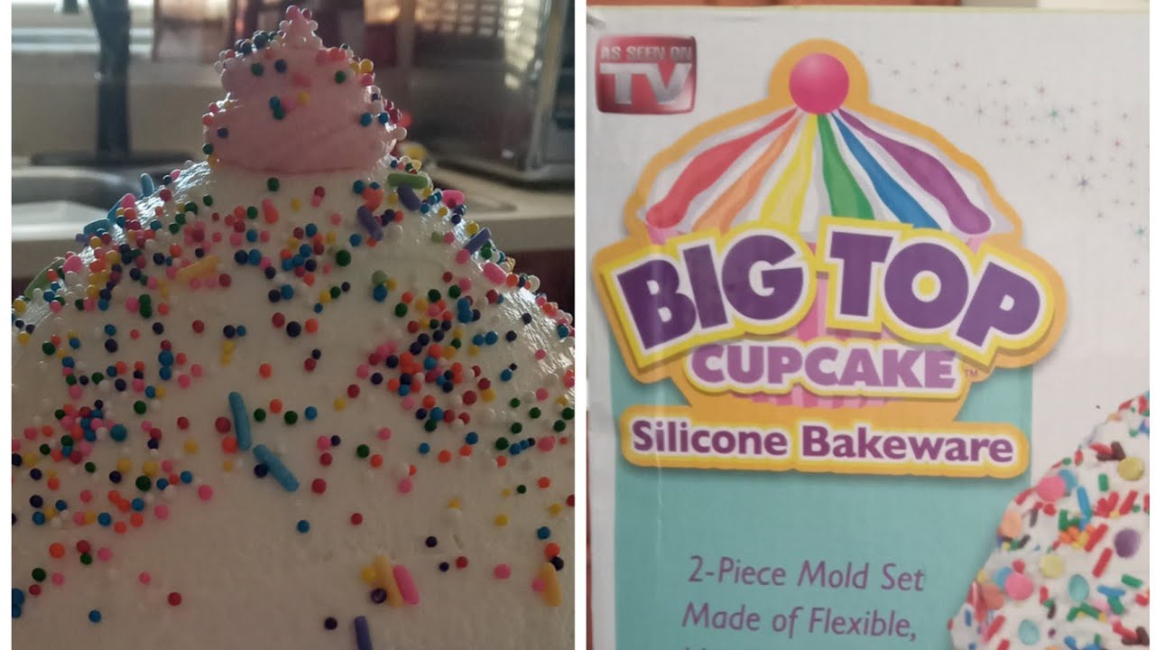 AS SEEN ON TV BIG TOP GIANT CUPCAKE SILICONE BAKEWARE