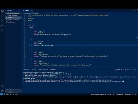 Daniel Alexander Hernandez README Generator Project for UCI Bootcamp