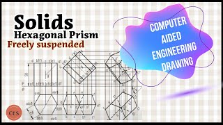 Projection of a hexagonal prism freely suspended from a corner