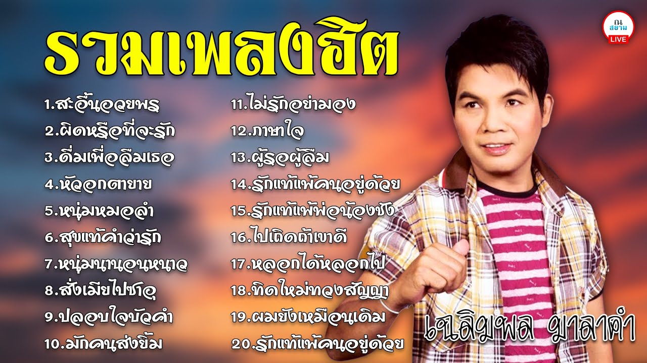 รวมเพลงฮิต : เฉลิมพล มาลาคำ [ สะอื้นอวยพร / ผิดหรือที่จะรัก / สุขแท้คำว่ารัก ]