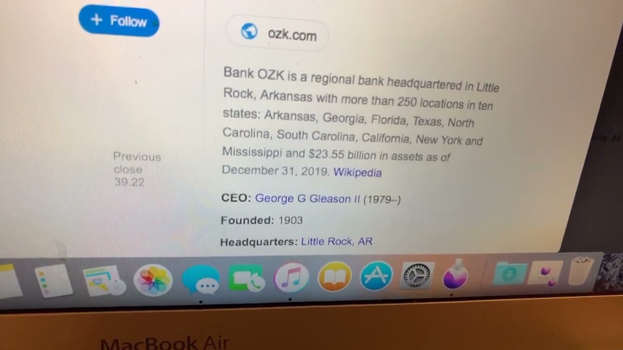 🔴 Bank Ozk OZK Stock Information 🔴