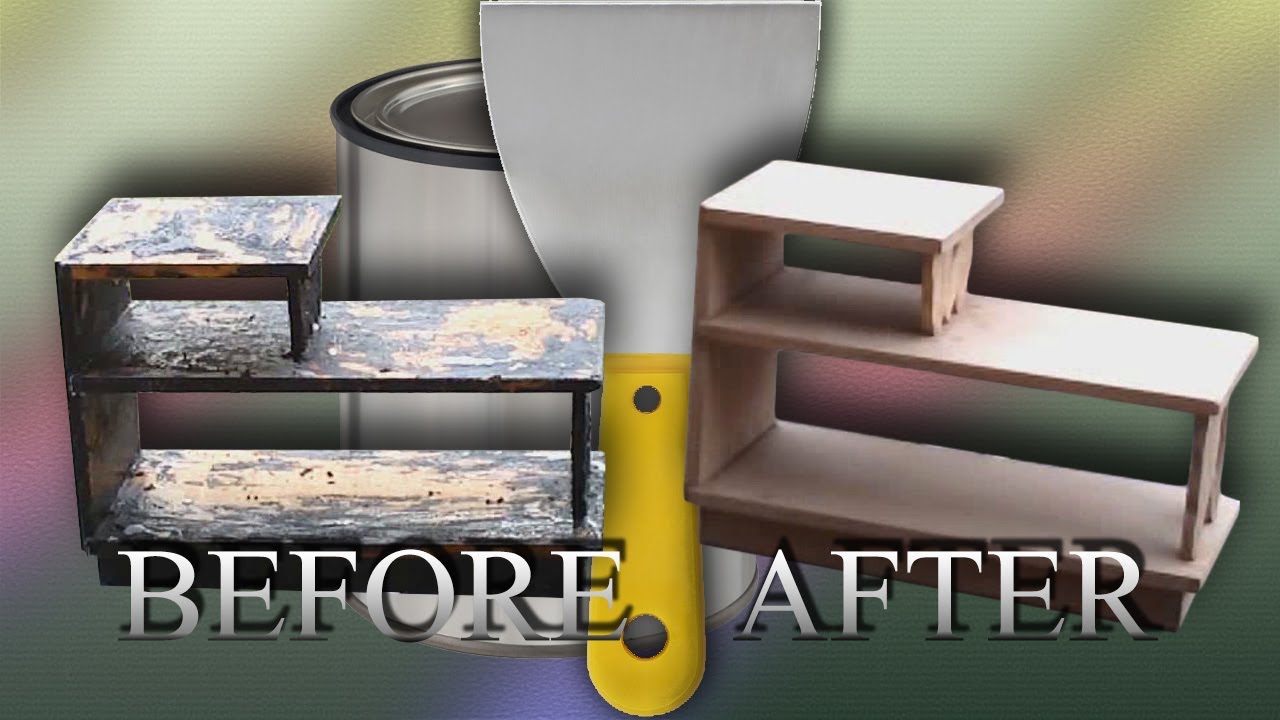 How To Remove Paint Off Of Old Furniture Time Lapse Youtube