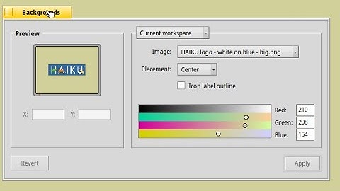 Haiku for new users - How to change the wallpaper?
