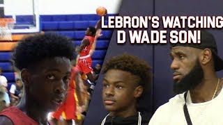 LeBron \& Bronny WATCH Zaire Wade! INSANE POSTER \& GAMEWINNER inFront of Dwyane Wade